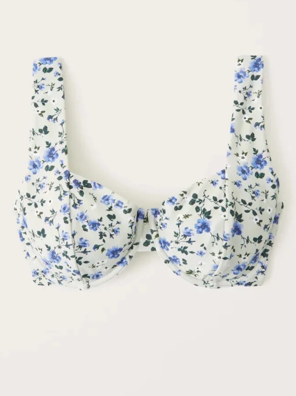 Abercrombie & Fitch Curve Love Wide Strap Floral Underwire Bikini Top